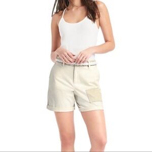 GAP Patchwork girlfriend chino shorts